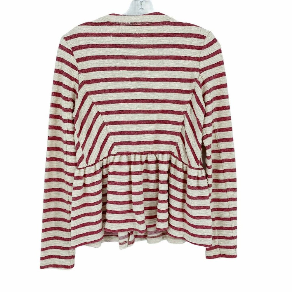 Free People Women Size XS Striped Zip Up Terry - Picture 2 of 8